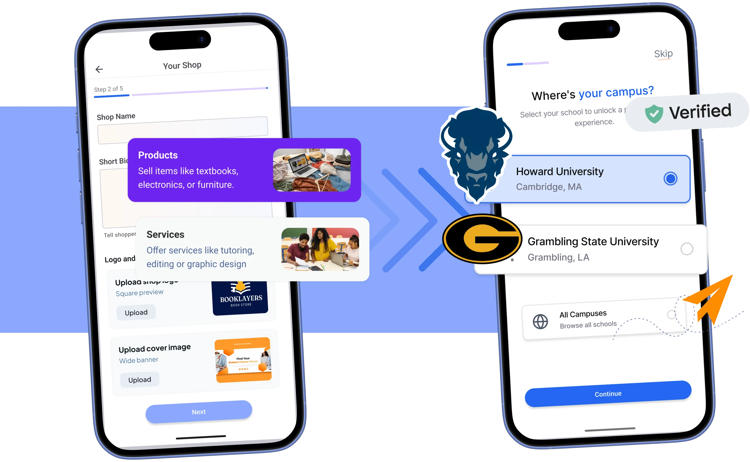 Set up and verify your student shop